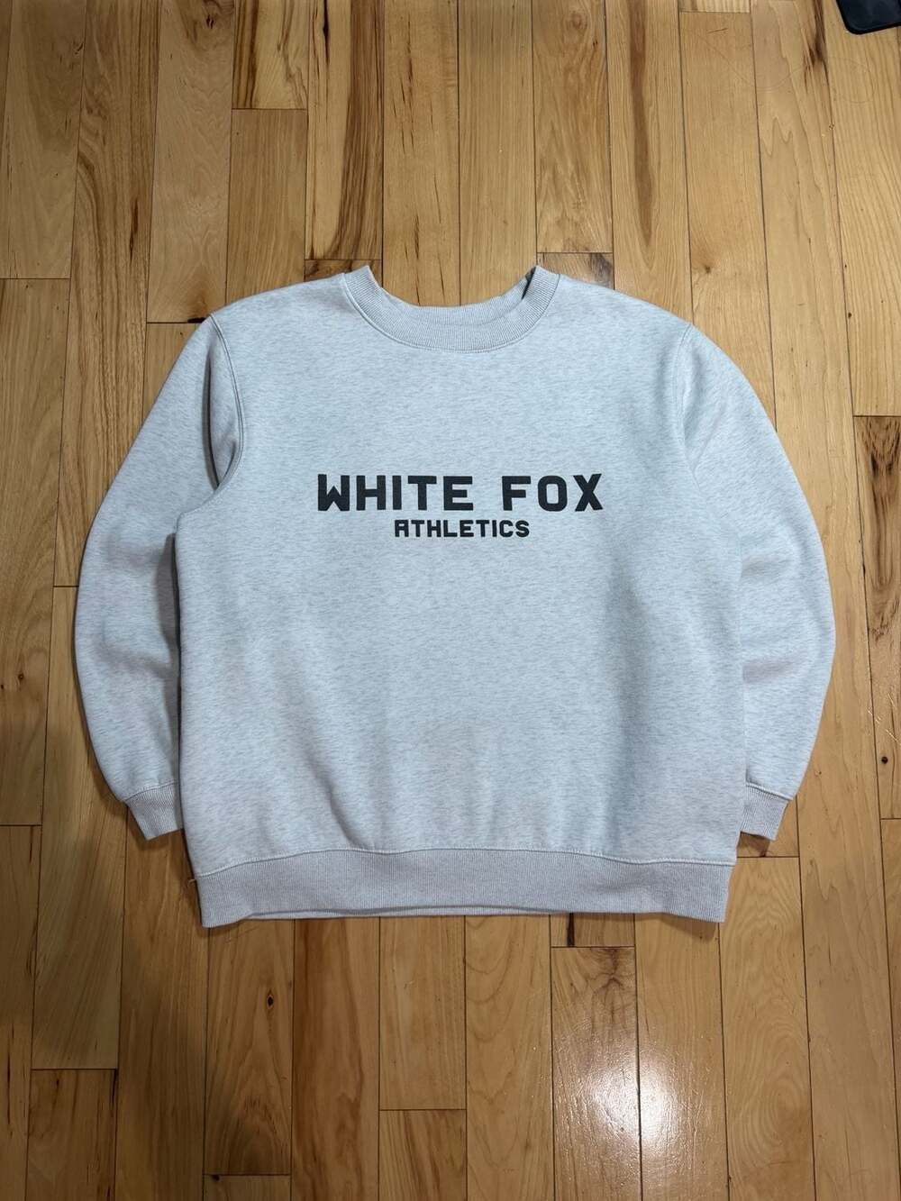 Heather Grey White Fox Athletics Crewneck Sweatshirt